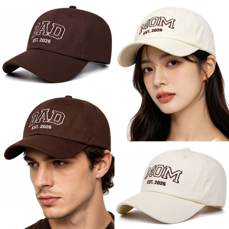 Golf Cap Dad - NEW DAD MOM Stickerei Einfarbige Herren-Baseballkappe