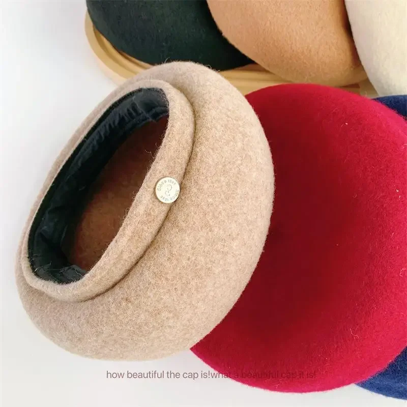 Beret French Wool - Frauen Französisch Kunst Retro Wollfilz Herbst
