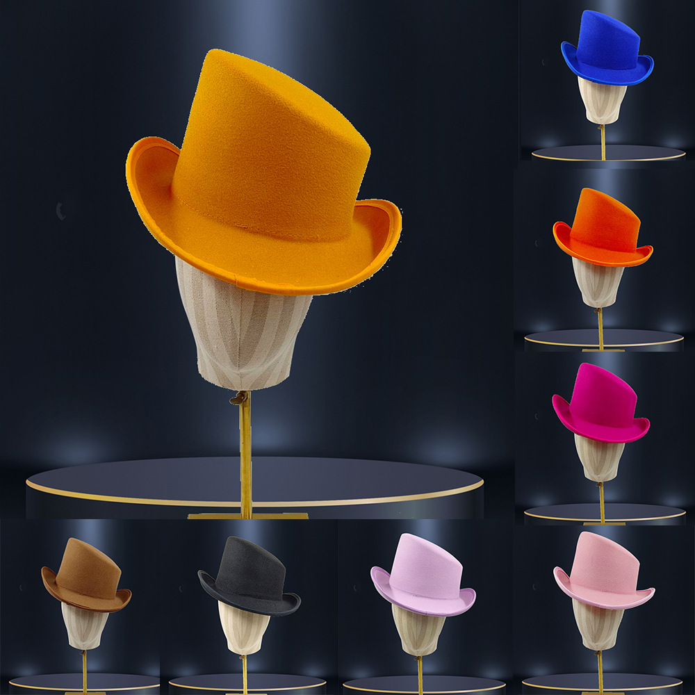 Fedora Hat Wool - Stilvolle Herren-Fedora-Mütze mit abgewinkelter Kante –