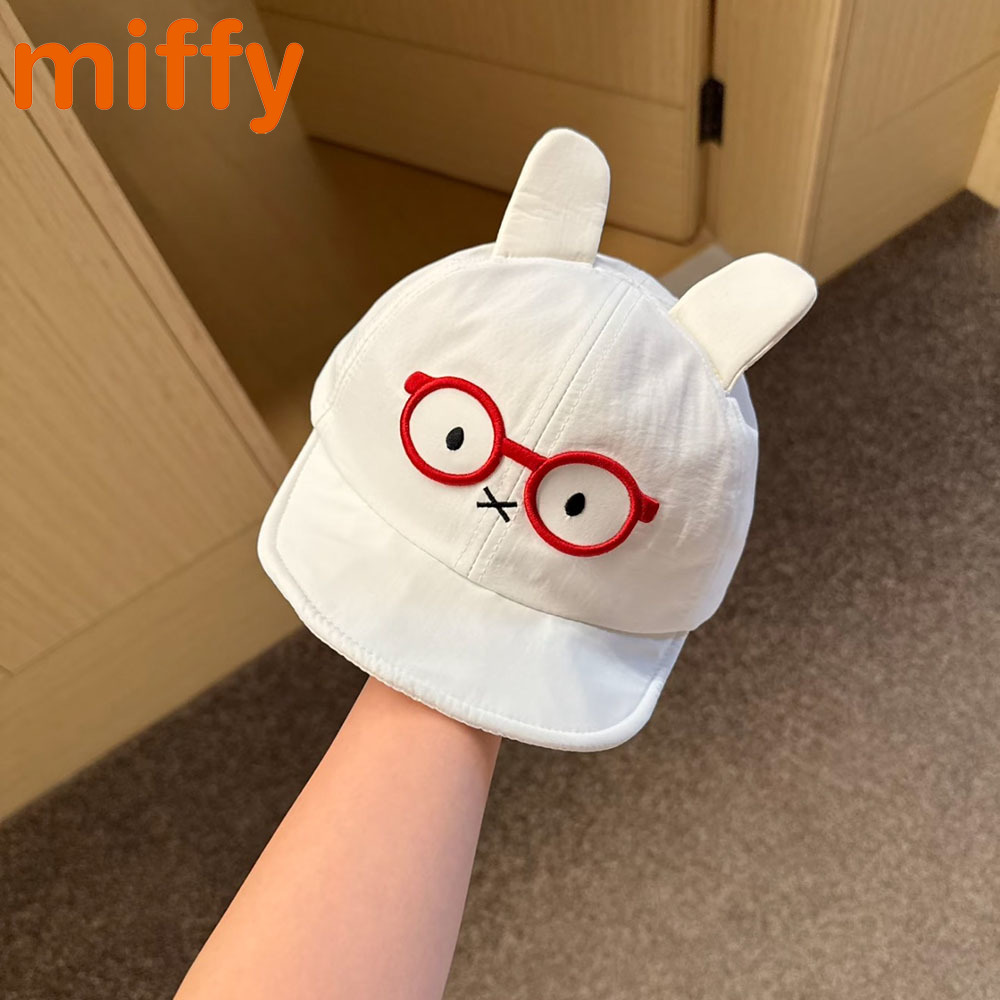 Snapback Hat Flat - Kawaii Miffy Niedliche Baseballkappe Schlüsselanhänger Cartoon