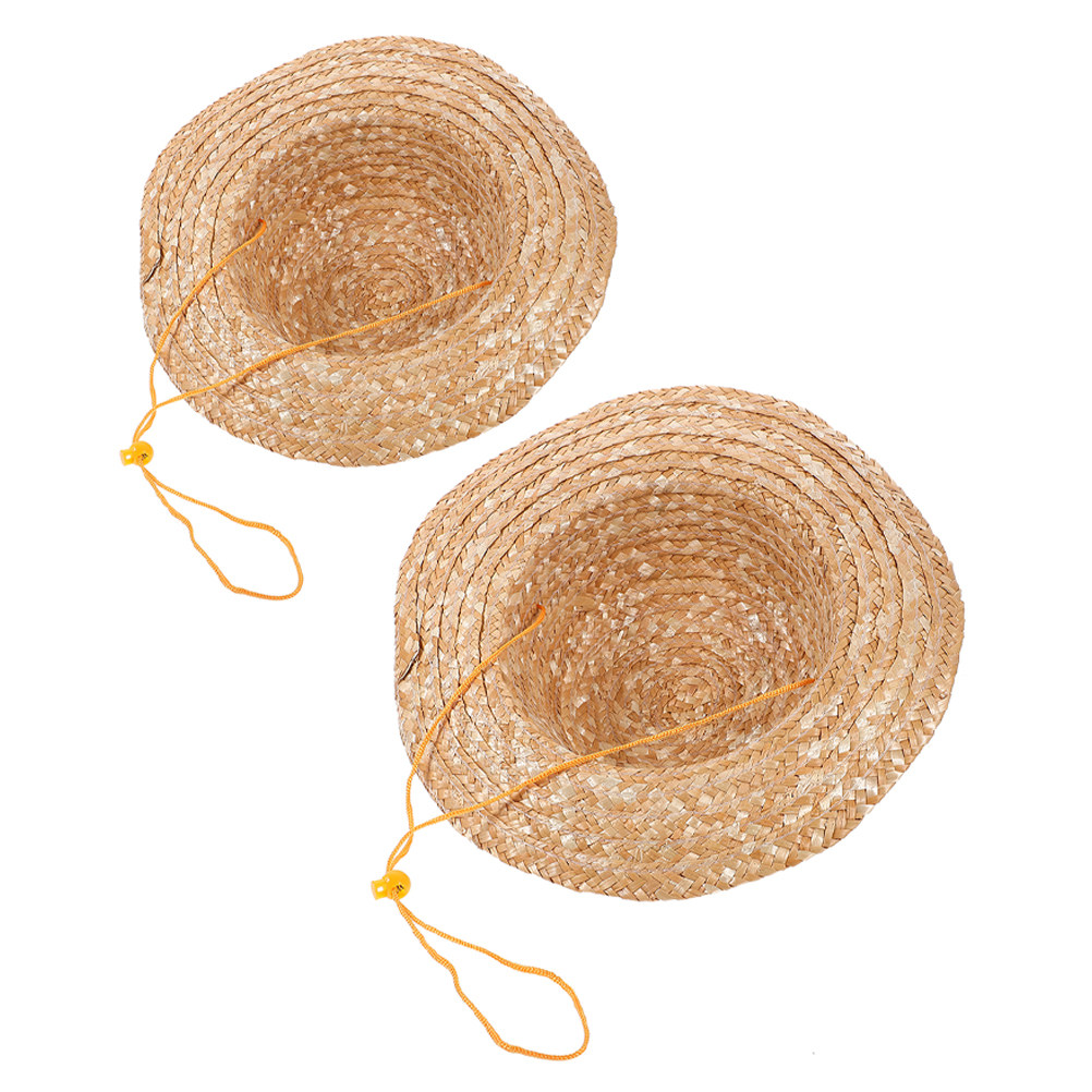 Sun Hat Wide Brim - Kinder-Strohhut-Sonnenhüte, 2er-Pack, breite Krempe, leicht, atmungsaktiv,