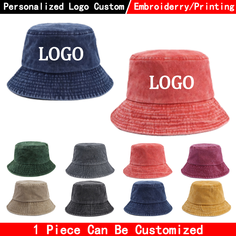 Benutzerdefiniertes Logo Denim – Bucket Hat Cotton Bewertung und Preis