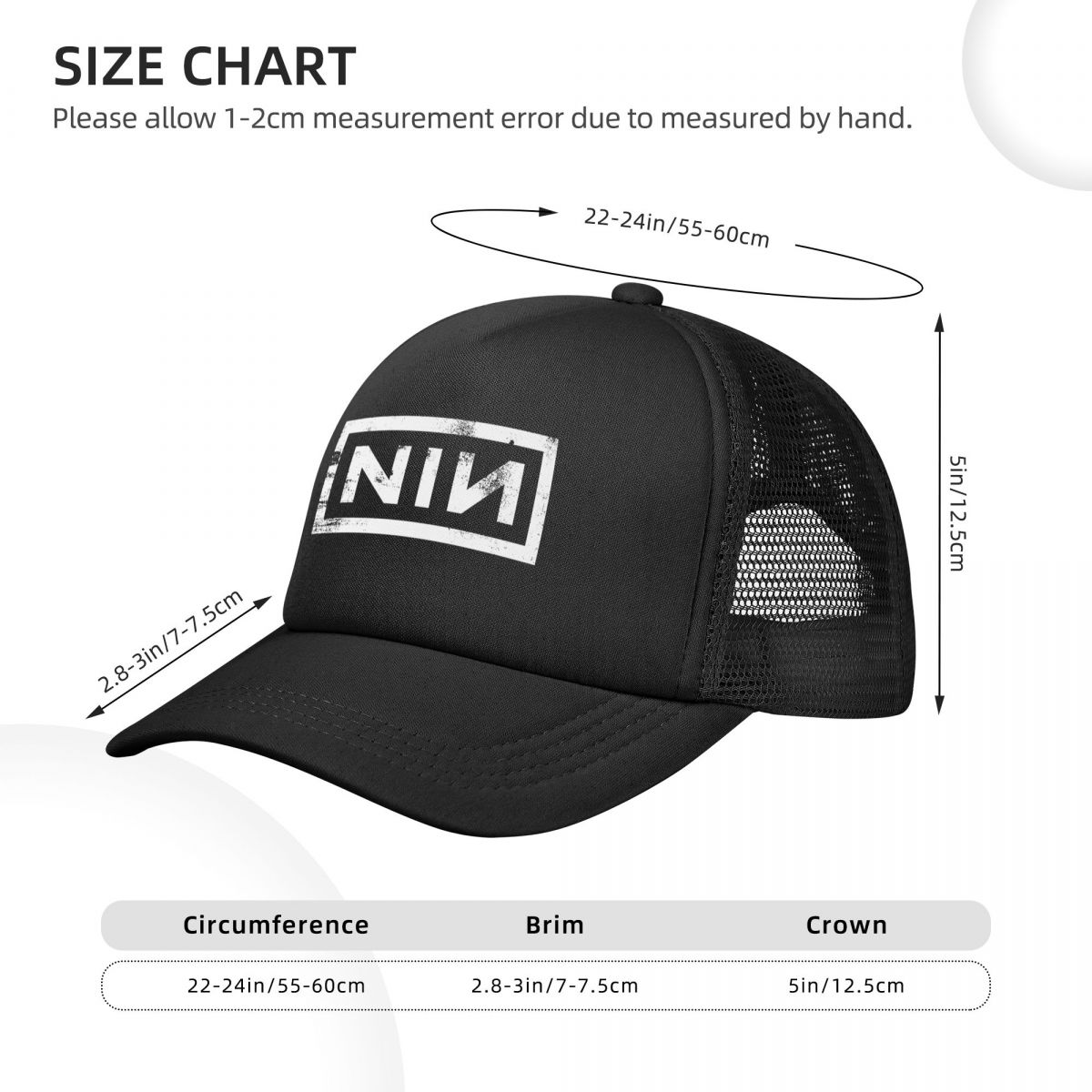 Nin Musik Band Mesh Baseball C – Trucker Cap Mesh Bewertung und Preis