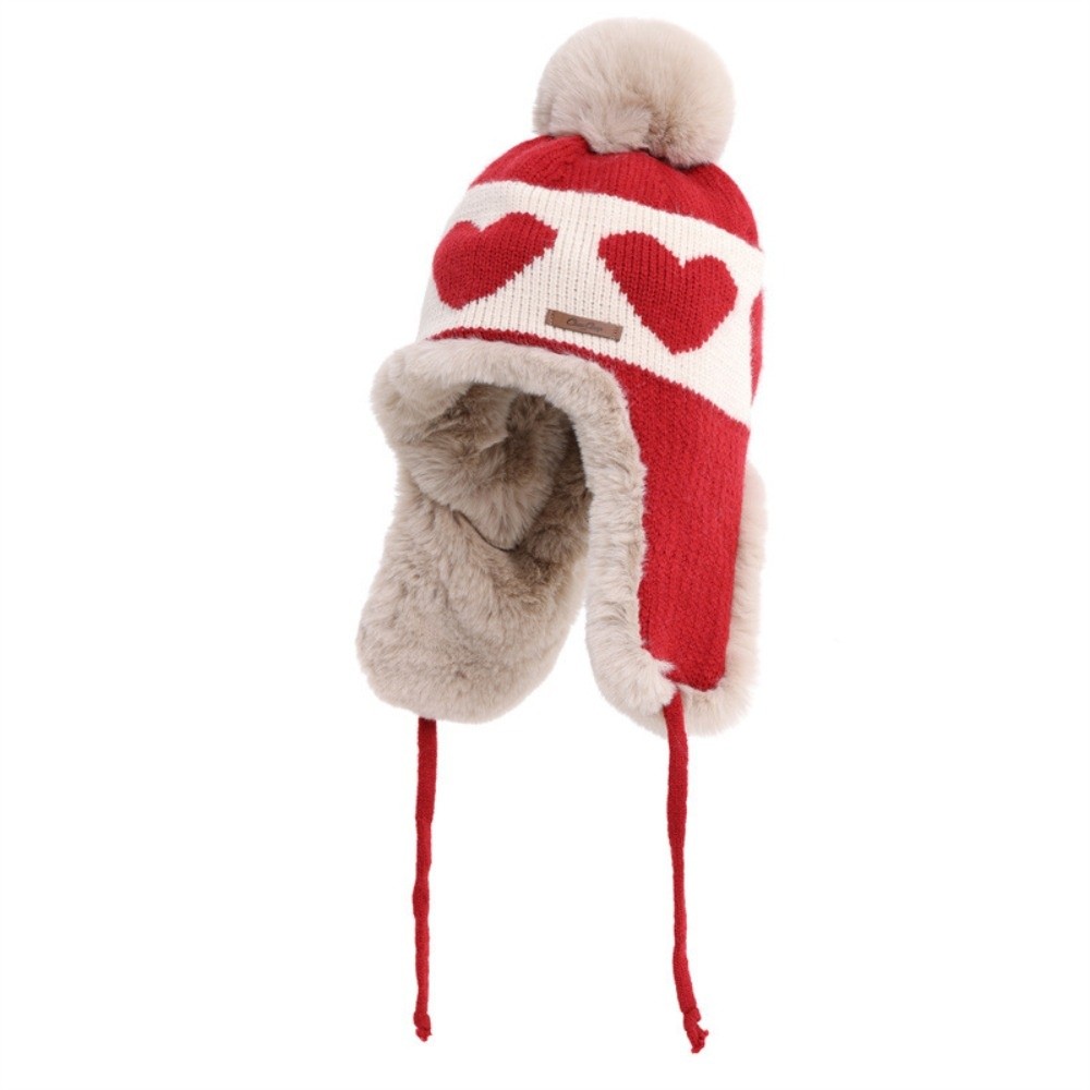 Polyester-Mütze mit Herzmuster – Trapper Hat Ear Flap Bewertung und Preis